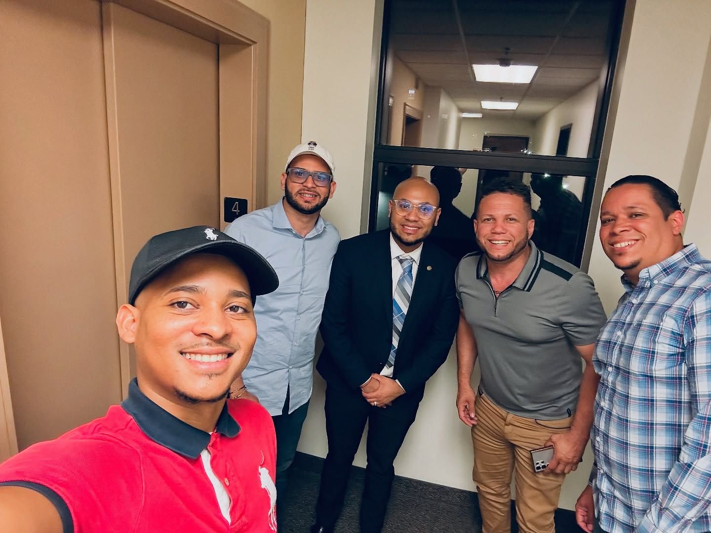 With colleagues from the industry